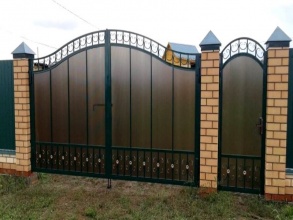 Кованые заборы с поликарбонатом 12 метров фото в Володарске